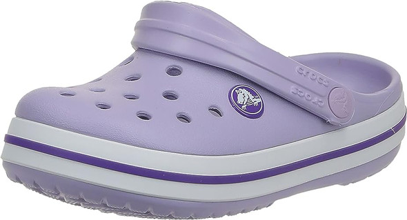 Crocs Kids Crocband Clogs - Lavender/Neon Purple - J2 207006-5P8-J2