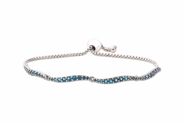 Pandora Blue Wavy Slider Bracelet 599436C01-1