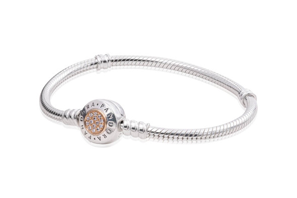 PANDORA Signature Bracelet - Clear CZ - 590741CZ-17 - Jacob Time Inc