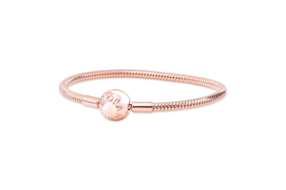 PANDORA Snake chain bracelet in PANDORA Rose 580728-16