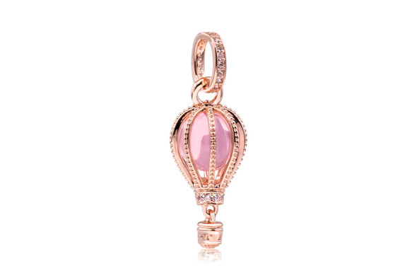 Pink Hot Air Balloon Dangle Charm 789434C01