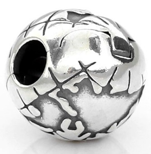 PANDORA Sterling Silver Globe Travel Clip 791182 PANDORA Sterling Silver Globe Travel Clip 791182