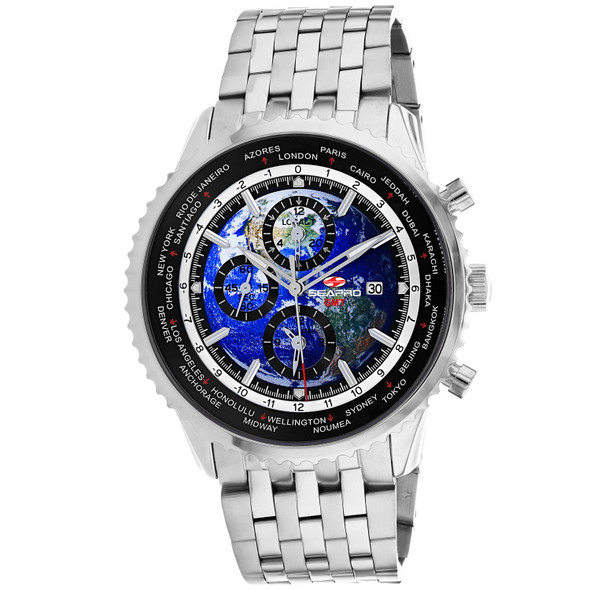 Seapro Meridian World Timer GMT Mens Watch SP7320