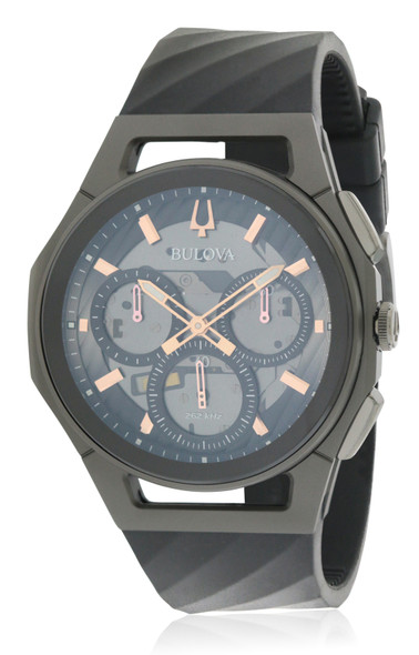 Bulova Rubber Chronograph Mens Watch 98A162