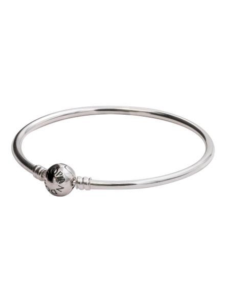ブレスレット Cylinder Bangle #5930 PANDORA Moments Silver Bangle Bracelet 596268-18 - Jacob