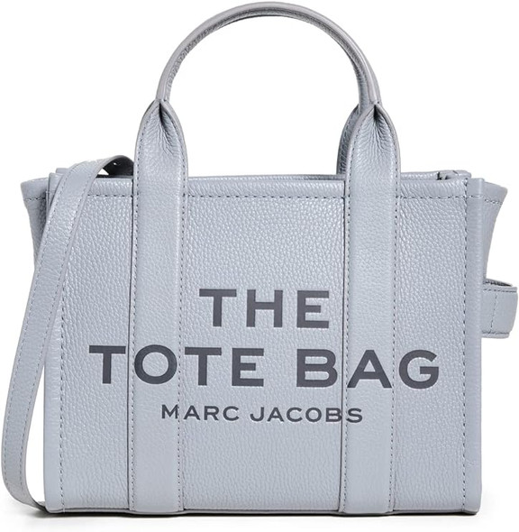 Marc Jacobs The Leather Small Tote Bag - Wolf Grey H009L01SP21-050