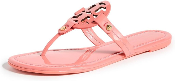 Tory Burch Womens Miller Thong Sandals - Coral Crush/Pink