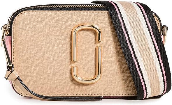 Marc Jacobs Snapshot Crossbody Bag - Black/Honey Ginger Multi