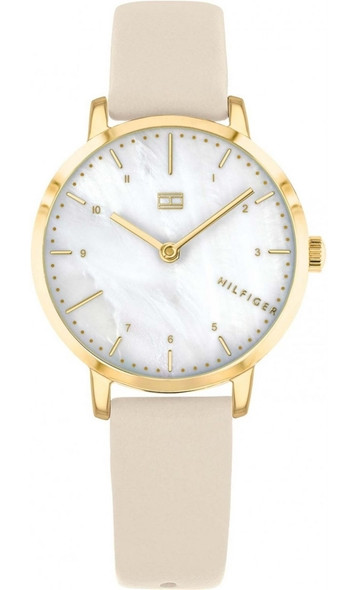 Tommy Hilfiger Gold-Tone Leather Ladies Watch 1782038