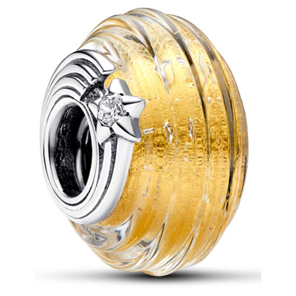 Pandora Shooting Star Grooved Murano Glass Charm 792982C01 Pandora Shooting Star Grooved Murano Glass Charm 792982C01