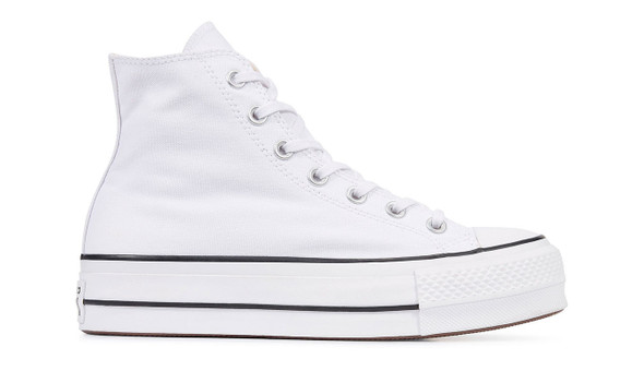 Converse Womens Chuck Taylor All Star Lift Platform Hightop Shoes - Optical White