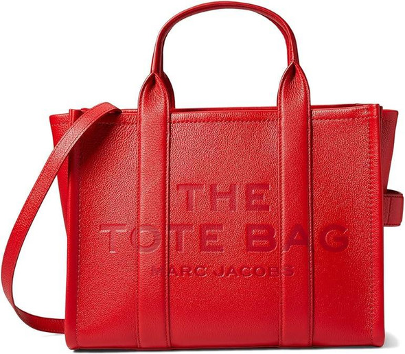 Marc Jacobs The Leather Small Tote Bag - True Red H009L01SP21-617