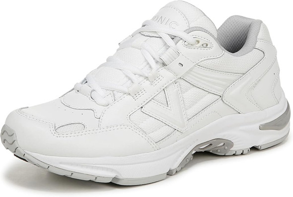 Vionic Womens 23Walk 2.0 Sneaker - White Vapor Leather Mesh