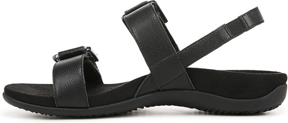 VIONIC Womens Reese Slingbacks Heeled Sandal - Black Leather