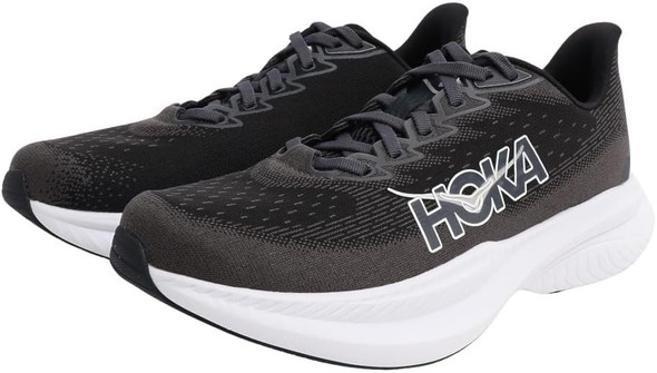 Hoka Mens Mach 6 Running Shoes - Black/White
