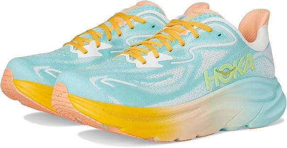 Hoka One Mens Clifton 10 Road Running Shoes - Blue Spark/White