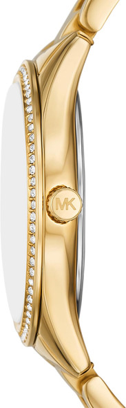 Michael Kors Lauryn Gold-Tone Ladies Watch Earrings and Necklace Gift Set MK4849SET