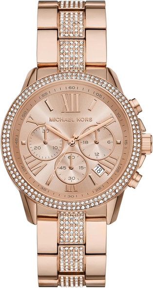 Michael Kors Oversized Brynn Pave Rose Gold-Tone Ladies Watch MK7505