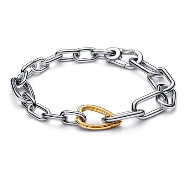 Pandora ME Two-Tone Heart Link Chain Bracelet 562527C00-3