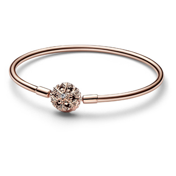 Pandora Rose Sparkling Snowflake Clasp Bangle 582338C01-21
