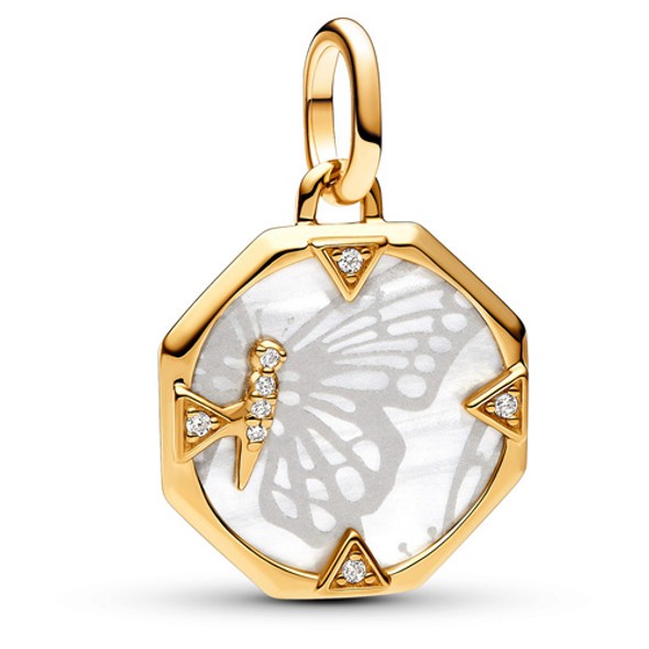 Pandora ME Pearlescent Butterfly Medallion Charm 763366C01