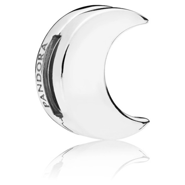 PANDORA Reflexions moon clip charm in sterling silver 797552