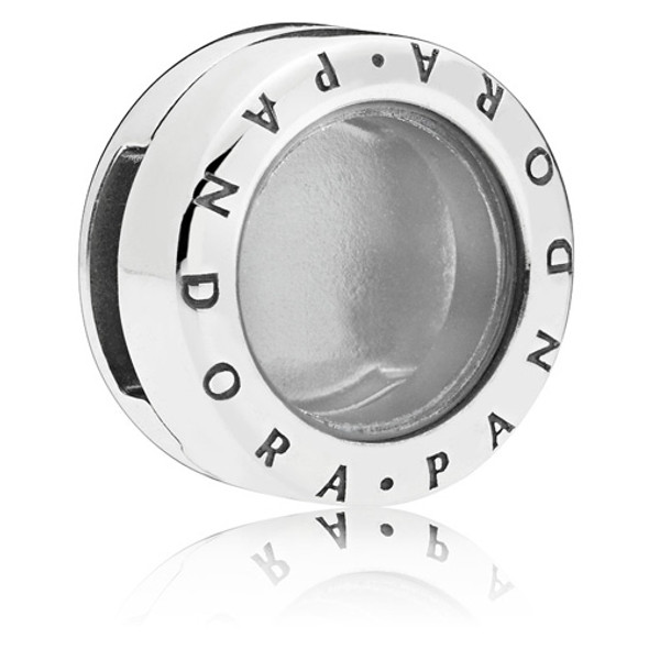 PANDORA Reflexions locket clip charm in sterling silver with sapphire crystal glass 797755