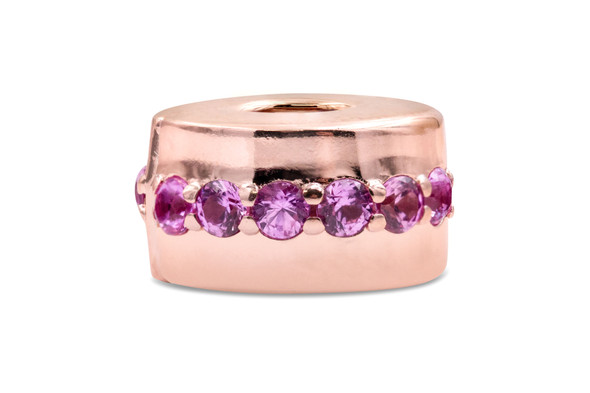 Pandora - Pink Sparkling Row Clip Charm  - 781972C01 Pandora - Pink Sparkling Row Clip Charm  - 781972C01