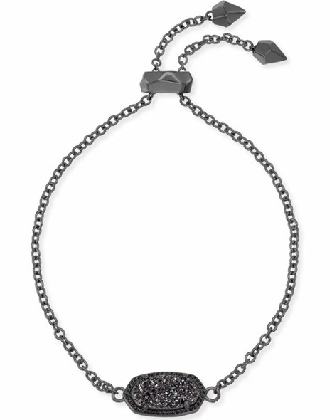 Kendra Scott Elaina Gunmetal Adjustable Chain Bracelet in Black Drusy 4217714524 Kendra Scott Elaina Gunmetal Adjustable Chain Bracelet in Black Drusy 4217714524