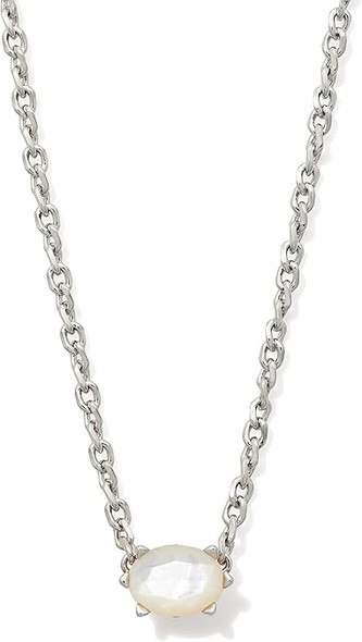 Kendra Scott Cailin Silver Pendant Necklace in Ivory Mother-of-Pearl 9608871336 Kendra Scott Cailin Silver Pendant Necklace in Ivory Mother-of-Pearl 9608871336