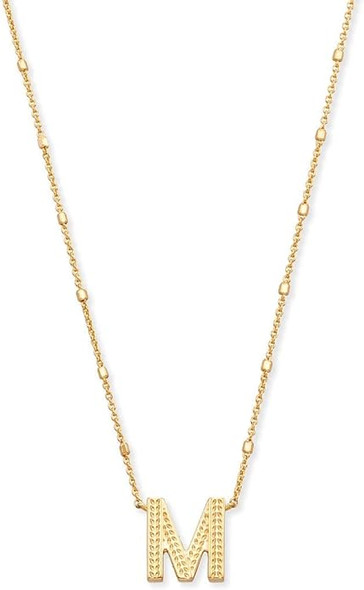 Kendra Scott Letter M Pendant Necklace Gold Metal 9608800289