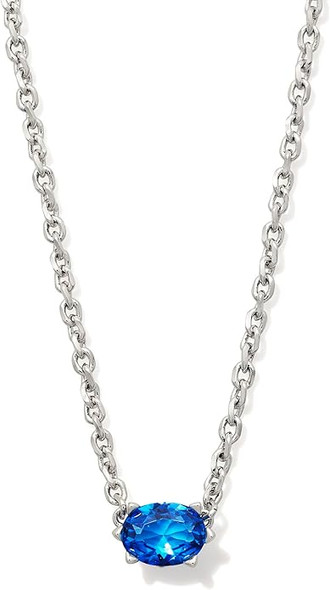 Kendra Scott Cailin Crystal Pendant Necklace Silver Blue Violet Crystal 9608871687