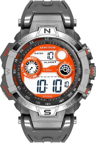 Armitron Sport Resin Digital Chronograph Mens Watch 40-8231ORGY