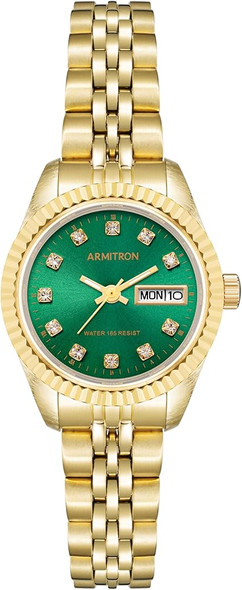 Armitron Genuine Crystal Accented Bracelet Ladies Watch 75-2475GNGP