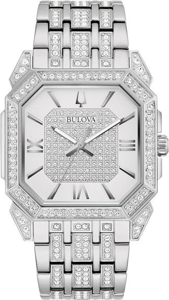 Bulova Octava Crystal Mens Watch 96A285