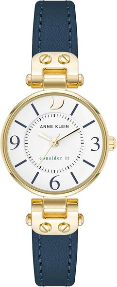 Anne Klein Sustainable Leather Strap Ladies Watch AK/5144WTBL