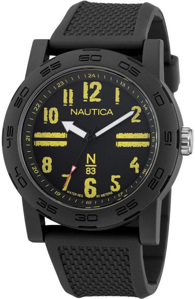 Nautica Ayia Triada Black PU Mens Watch NAPATS303
