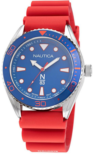 Nautica Finn World Red Silicone Mens Watch NAPFWS220