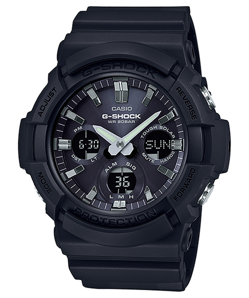 Casio G-SHOCK NEW BIG CASE SOLAR BLACK IP BLACK BEZEL GAS-100B-1ACR