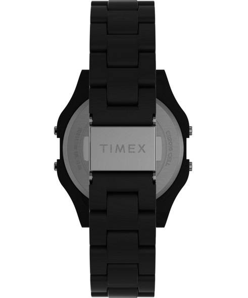 Timex 80 36mm Glossy Black Resin Bracelet Mens Watch TW2V20000