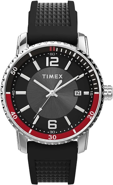 Timex Trend 41mm Black Silicone Strap Mens Watch TW2W60600