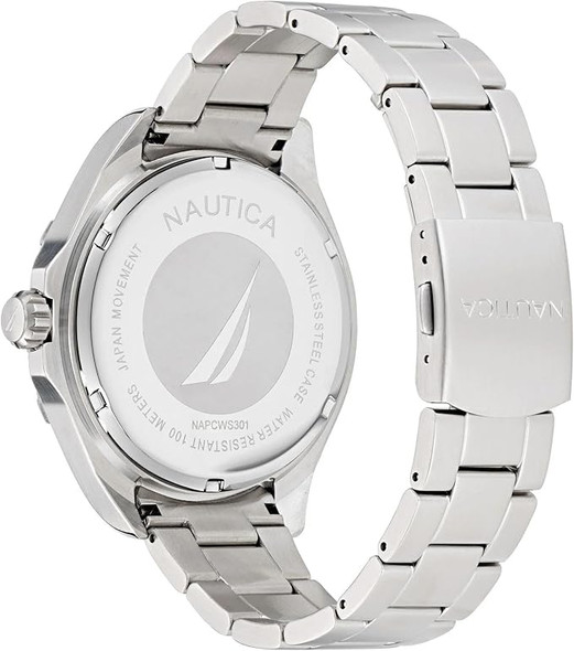 Nautica Clearwater Beach Recycled Stainless Steel Mens Watch NAPCWS301