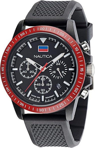 Nautica One Wheat Fiber Strap Chronograph Mens Watch NAPNOF3S8