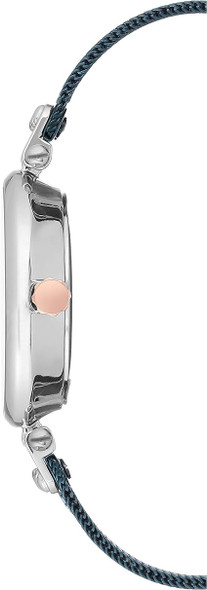 Anne Klein Blue-Tone Sunray Dial Mesh Bracelet Crystal Sub-Dial Ladies Watch AK/3001BLRT