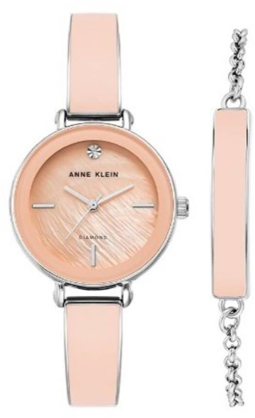 Anne Klein Pink Ladies Watch and Bracelet AK-3621PKST AK/3621PKST