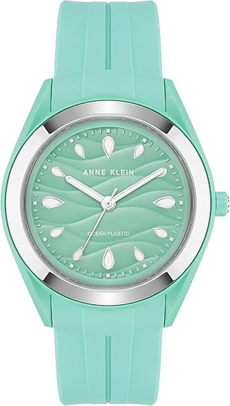 Anne Klein Solar Recycled Ocean Plastic Band Ladies Watch AK/3913SVSG
