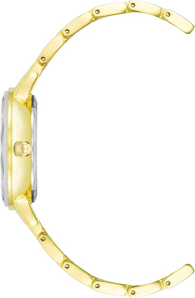 Anne Klein Gold-Tone Faceted Crystal Black Diamond Dial Ladies Watch AK-3966BKGB AK/3966BKGB