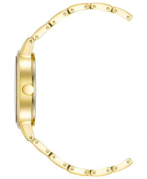 Anne Klein Crystal Bezel and Bracelet White Mother-of-Pearl Ladies Watch AK-4004MPGB AK/4004MPGB