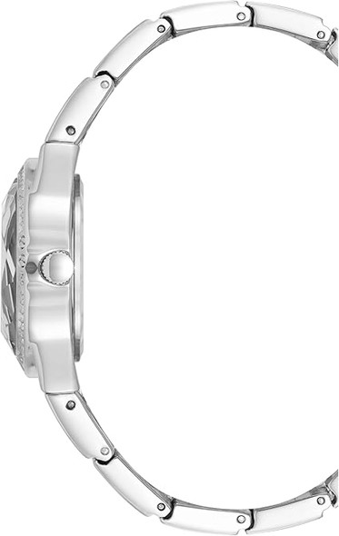 Anne Klein Silver-Tone 116-Crystal Bezel and Link Bracelet Ladies Watch AK/5037SVSV