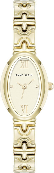 Anne Klein Gold-Tone Petite Oval Champagne Textured Dial Bracelet Ladies Watch AK/5226CHGB